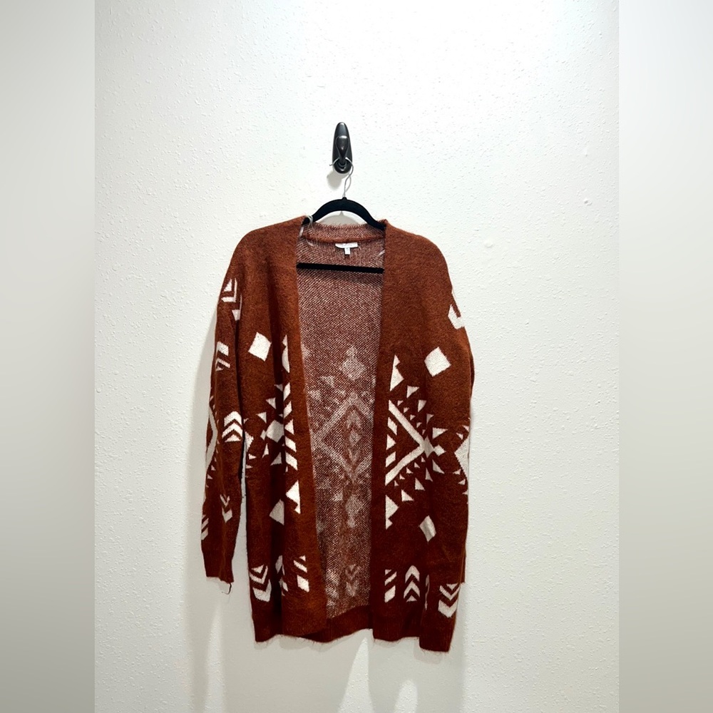 JODIFL , Sierra Valley Aztec rust Cardigan